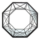 Truu Design Concave Wire Octagon Wall Mirror, 17.75 x 17.75 inches, Black-Dimensions: 17.75" D x 5" W