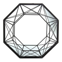 Truu Design Concave Wire Octagon Wall Mirror, 17.75 x 17.75 inches, Black-Dimensions: 17.75" D x 5" W
