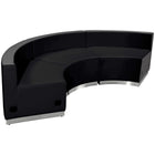 Flash Furniture HERCULES Alon Black LeatherSoft Reception Configuration - 3 Pieces-Modernize Your Business Office or Entry Way