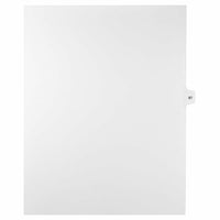 Mark Maker Legal Exhibit Index Tab White Single Tabs, 1/15th Cut, Letter Size, No Holes, Number 97, 25 Pack-White Single Tabs, 1/15th Cut