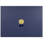 St. James Document/Certificate Holders - Gold Award Seal with Blue Ribbon - Navy Blue - 5 Pack-Add ceremony, elegance and sincerity to the act of giving recognition