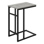 Monarch Specialties 2171 Accent Table - 24"H/Grey/Black Metal-Bring a modern tone to your living room, office space, family room or den with this stylish grey / black metal C end table