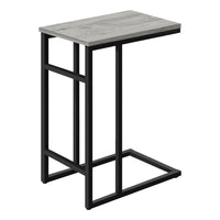 Monarch Specialties 2171 Accent Table - 24"H/Grey/Black Metal-Bring a modern tone to your living room, office space, family room or den with this stylish grey / black metal C end table
