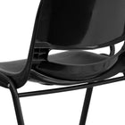 Flash Furniture Black Ergonomic Shell Chair with Right Handed Flip-Up Tablet Arm-Chair