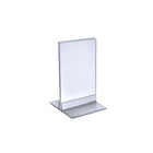 Azar Displays 6" x 4" Vertical/Horizontal T-Strip Acrylic Sign Holder, Clear, 10 Pack (102726)-Used vertically or horizontally depending on what suits best for your needs