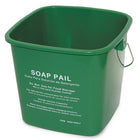 Globe 6Qt Cleaning Pail, 13.38" x 8.75", Green, 6 Pack (3616G)-High Density Polypropylene with Metal Handle