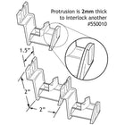 Azar Displays Interlocking Eyeglass Holder For Slat Wall, 25 Pack (550010)-Specially designed to interlock with one another to hold multiple eyeglasses