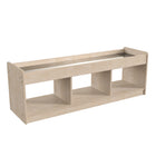 Flash Furniture Bright Beginnings Commercial Grade Modular Wooden Classroom 2 Sided, 3 Section, Open Storage Unit? - Natural-Resists Yellowing, Stains, and Scratches