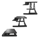 StarTech Large Sit-Stand Desk Converter, 35" (ARMSTSLG)-Weight capacity of 28 lb. (12.7 kg)