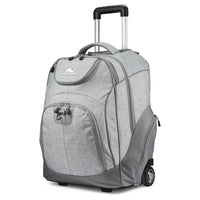 High Sierra Powerglide Rolling Backpack - Silver Heather-Silver Heather, Waffle Weave, 600-Denier Duralite