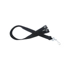 Beslayn Heavy Duty 5/8" Flat Ribbed Polyester Breakaway Lanyard With Nickel-Plated Steel Swivel Hook, Black, 50 Pack-Easy, convenient way to display your name badge