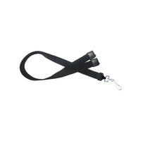 Beslayn Heavy Duty 5/8" Flat Ribbed Polyester Breakaway Lanyard With Nickel-Plated Steel Swivel Hook, Black, 50 Pack-Easy, convenient way to display your name badge