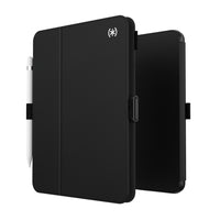 Speck Balance Folio Case for iPad (A16/10th Generation) - Black/White-Protective folio construction inside and out