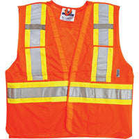 Traffic Safety Vests, Orange, SEI378, 4 Pack-Orange