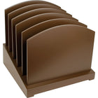 Victor Wood Incline File Desk Organizer, Mocha Brown (B8601)-Dimensions: 9.5" x 9.63" x 8.75"
