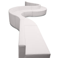 Flash Furniture HERCULES Alon Series Melrose LeatherSoft Reception Configuration - 9 Piece - White-Contemporary Reception Set