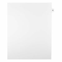 Mark Maker Legal Exhibit Index Tab White Single Tabs, 1/15th Cut, Letter Size, No Holes, Number 62, 25 Pack-White Single Tabs, 1/15th Cut