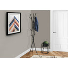 Monarch Specialties 2062 Coat Rack - Hammered Black Metal-8 hanging hooks ideal for hats, jackets and scarves