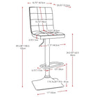 CorLiving DPU-954-B Adjustable Bonded Leather Barstool, Red and Chrome, 2 Pack-Assembly required