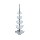Azar Displays 4-Tier Cascading Bowl Floor Display (750040)-Display fixture