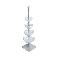 Azar Displays 4-Tier Cascading Bowl Floor Display (750040)-Display fixture