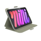 Speck Balance Folio Case with Microban for iPad Mini (2021) - Velvet Green/Oakmoss Green-Secure latch closure keeps your tablet in place