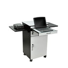 Luxor 38" Multimedia Workstation, Wood, (WPSDD3)-Your valuable audio visual equipment will be secure in the lockable cabinet, that includes an adjustable, or even removable shelf.