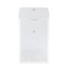 JAM Paper Plastic Envelopes with Button String - Legal Open End - 9.75" x 14.5" -  Clear - 12 Pack-Size: 9.75" x 14.5"