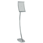 Azar Displays 11" x 8.5" Curved Metal Floor Sign Holder (300886)-Easy to load and unload graphics