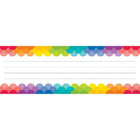 Creative Teaching Press Rainbow Scallops Name Plates 1 Line (CTP4401)-Name Plates