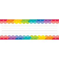 Creative Teaching Press Rainbow Scallops Name Plates 1 Line (CTP4401)-Name Plates