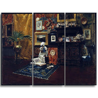 Designart William Merritt, Studio Interior Canvas Art Print, (PT5014-3P)-Print