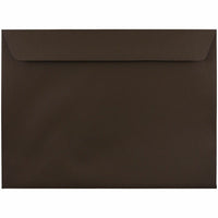 JAM Paper Booklet Envelopes - 9.5" x 12.625" - Chocolate Brown Recycled - 25 Pack -Colour: Chocolate Brown 