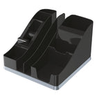 Deflecto All in One Caddy - 6 Compartments - Black-Office Supplies Caddy