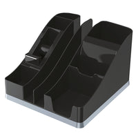 Deflecto All in One Caddy - 6 Compartments - Black-Office Supplies Caddy