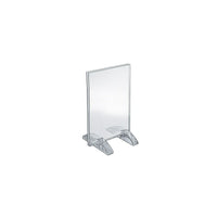Azar Displays 5" x 4" Vertical/Horizontal Dual-Stand Acrylic Sign Holder, Clear, 10 Pack (132729)-Perfect for schools, businesses, homes, and retail stores