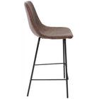 My Home My Living Vintage Faux Leather Counter Stool - Brown - 2 Pack-For indoor residential use