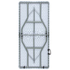 Flash Furniture 30''W x 60''L Bi-Fold Granite White Plastic Folding Table-Dimensions: 27.25"W x 59.75"D x 28.25"H