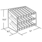 Azar Displays 12"W x 10.5"H x 8"D Cosmetic Display, 24 Compartments (222683)-Made from molded acrylic