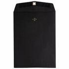 JAM Paper Open End Catalog Envelopes with Clasp Closure - 9" x 12" - Smooth Black - 50 Pack-Colour: Smooth Black
