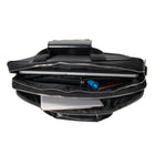 Vangoddy Laptop Shoulder Bag 15" - Black-3 exterior zipper pockets (2 on the front, 1 larger one on the back)