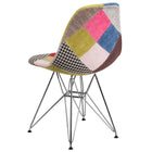 Flash Furniture Fabric Chair with Chrome Base, Milan, 2 Pack-Chrome Base with Bracing