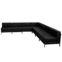 Flash Furniture HERCULES Imagination Black LeatherSoft Sectional Configuration, 7 Pieces-Contemporary Reception Set