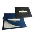 St. James Regent Certificate Holders with Window, Linen, Black, 5 Pack-80 lb black linen cover