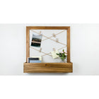 kieragrace Muskoka Irwin Shelf with Corkboard - Walnut, 20" x 19"-Hanging hardware included, no assembly required