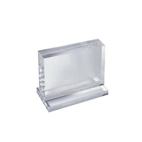 Azar Horizontal Acrylic Block On Acrylic Base, 7" x 5" (104512)-Sign Holder