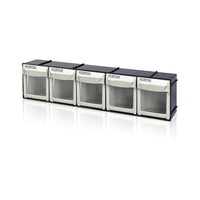 Kleton Heavy Duty Tilt Bins, 23-1/2" W x 4" D x 5-7/8" H, 5 Drawers-No. of Bin Compartments 5