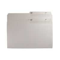 Hilroy 100% Recycled Reversible Tab File Folders - Legal Size - Ivory - 100 Pack-Legal size file folders