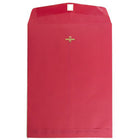 JAM Paper Coloured Recycled Envelopes with Clasp - 9" x 12" - Red - 50 Pack-Christmas Red Catalog Envelope with Clasp