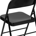 Flash Furniture Hercules Series Metal Folding Chair, Black, 4 Pack-Black Frame Finish